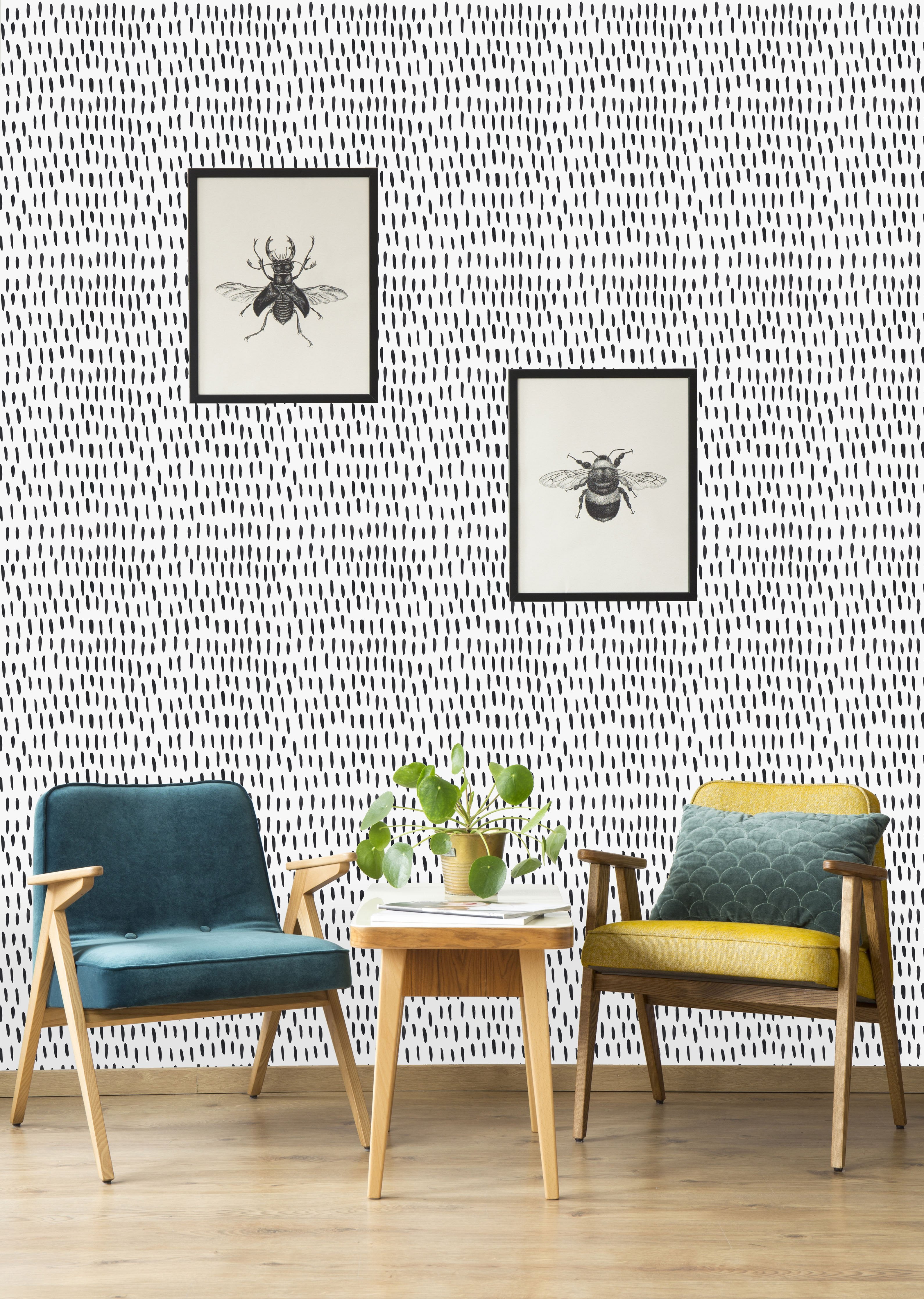 Brushstrokes Pattern Peel and Stick Wallpaper