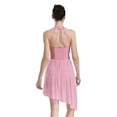 thumbnail image 4 of Miutii Womens Lyrical Dance Dress Mesh Tulle High Low Skirt Leotard Contemporary Dance Costume Pink XL, 4 of 9