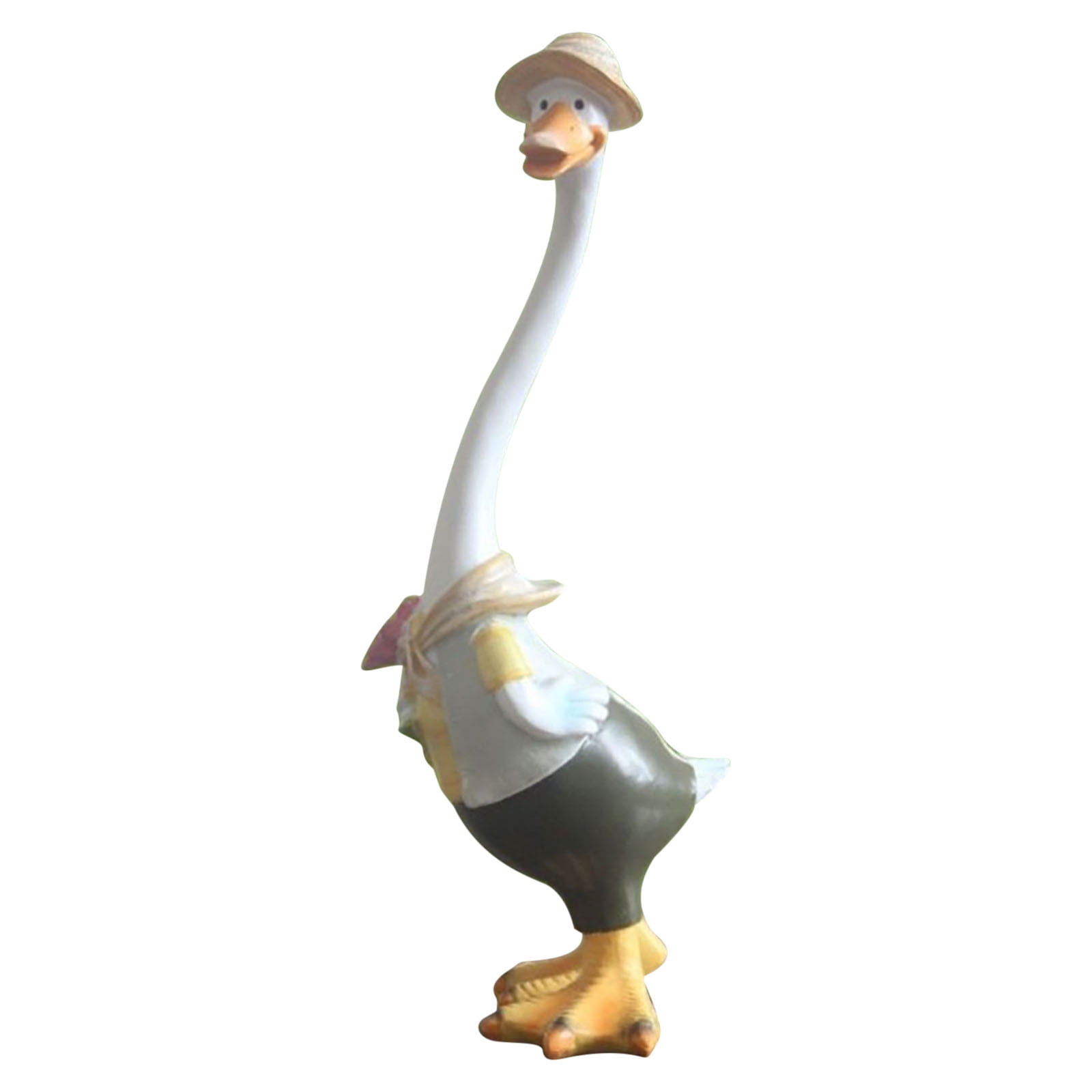 Farm Duck Statue, Indoor Outdoor Resin Decorations,Garden Decorative Sculpture Cute Simulation Funny Duck Decoration for Farmhouse Cafe Yard Indoor Outdoor, Male