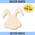 thumbnail image 2 of Bigger Better | Unfinished Wood Easter Bunny Silhouette | DIY Craft Cutout | 18" / 1/2", 2 of 2