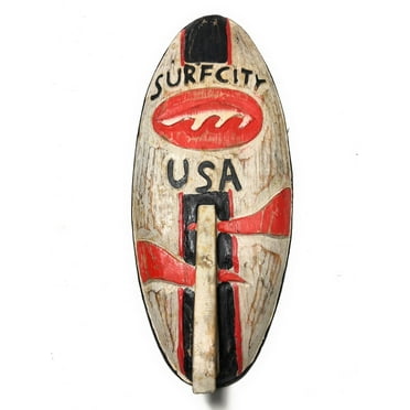 Surf City, USA Surf Sign 14" w/ Fin - Surfing Decor Accents | #bds1208635
