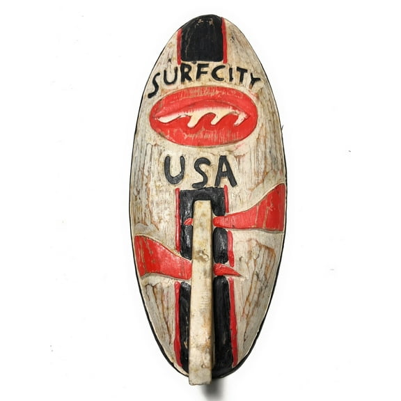 Surf City, USA Surf Sign 14" w/ Fin - Surfing Decor Accents | #bds1208635