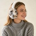 thumbnail image 4 of Ofertas Únicas 1 Pc Orejeras Plegables de Leopardo Beige de Poliéster de Forro Polar, 4 of 5