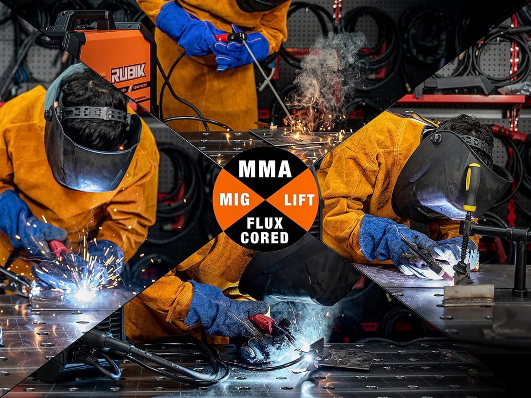Rubik Mig Welders 110V 220V,250A Aluminum and Carbon Steel Welding Machine,5 IN 1 Welders Machine