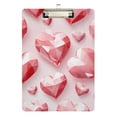 thumbnail image 2 of Valentine's Day Heart Diamond Acrylic Clipboards 12 x 9 Inch A4 Size with Low Profile Clip Hanging Clipboard for Classroom School Office, 2 of 8
