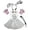 Dalmatians, variant on Petitebelle Long Ear Dog Headband Bowtie Tail Gloves Tutu Shirt 6pc Costume (Pink, 4-5 Years)