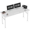 thumbnail image 2 of Wellynap Folding Computer Desk, 62" Home Office Workstation, Multi-Fuctional Folding Table - White, 2 of 8