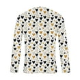 thumbnail image 4 of hotojiny Long Sleeve Shirts for Men Valentine's T-Shirt Heart Printed Tees Cute Crew Neck Pullover Top Valentine's Day Outfit, 4 of 5