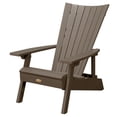 thumbnail image 3 of Highwood 3-pc Manhattan Beach Adirondack Set with Folding Ottoman and Folding Side Table - Outdoor, Eco-friendly, Synthetic Wood, 3 of 8
