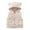 Beige, variant on Toddler Boys Girls Be𝐚r Hooded Vest Sleeveless Zipper Winter Warm Waistcoat Fuzzy Pockets Coat Baby Kids Cute Cozy Overcoat