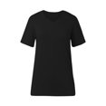 thumbnail image 5 of Women's Fashion Deep V Neck Short Sleeve Tops - Solid Color, Polyester Blend, Slim Fit, Perfect for Daily and Party Wear, 5 of 5