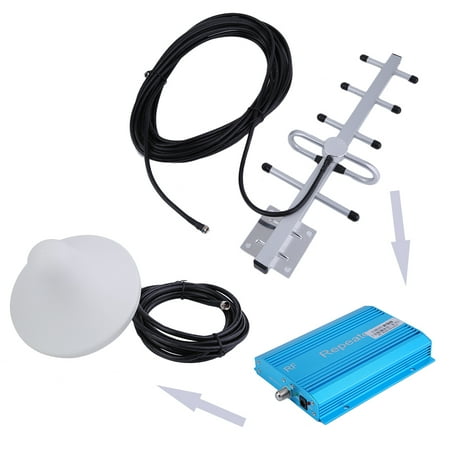 - GSM980 850MHz Mobile Phone 5 Unit Signal Repeater Booster Amplifier With Yagi Antenna 3m Ceiling Aerial Set US Plug