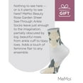 thumbnail image 7 of MeMoi Beauty Rose Garden Sheer See-Through Ankle Socks - Womens - Female, One Size, Alloy, 7 of 7