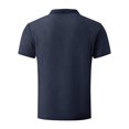 thumbnail image 4 of Domuza Mens Casual T-Shirts Classic Short Sleeve Knit Tees Summer Crewneck Solid Tee Shirts Navy 3XL, 4 of 5