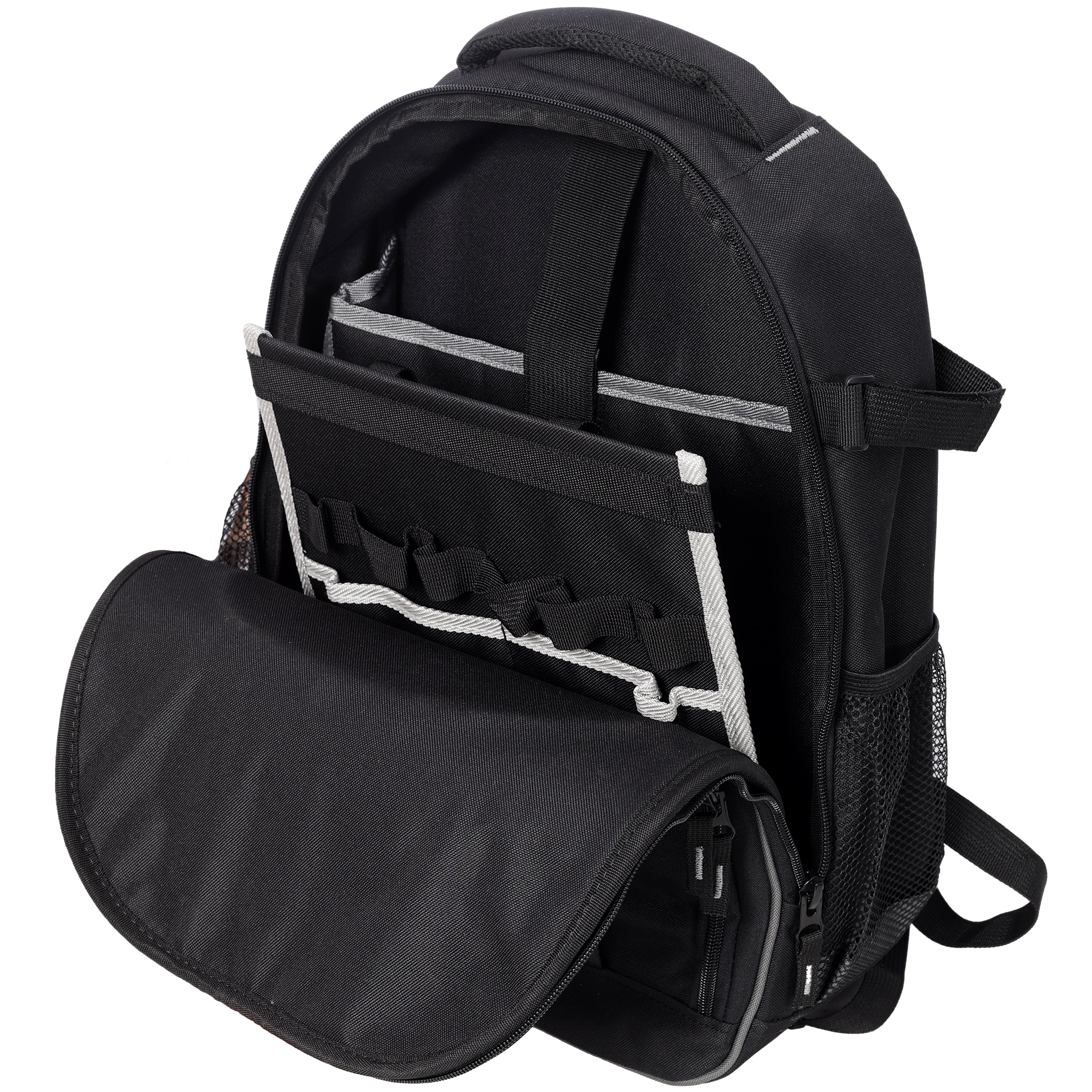 Tool Backpack, Heavy-Duty Tool Bag with Multiple Pockets for Electricians & Technicians