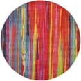 thumbnail image 1 of Unique Loom Lyon Dégradé Tapis à Rayures 6' x 6' Rond Multi/bleu, 1 of 2