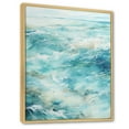 thumbnail image 2 of Designart "Minimalist Charm Of Oceanic Waves II" Ocean Floater Framed Wall Art Living Room, 2 of 5