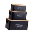 thumbnail image 4 of Caja de almacenamiento de cebolla y patatas, juego de botes de almacenamiento para cocina, a prueba de polvo, contenedor de alimentos frescos para negro, 4 of 9