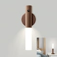 thumbnail image 3 of Wall Sconces Lighting Porch Light 2700-3200K Bedroom Induction Lamp Indoor Decorative Lighting - Walnut, 3 of 9