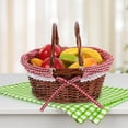 thumbnail image 4 of CIMAXIC New Picnic Basket Wicker Rectangular 1Set, 4 of 8