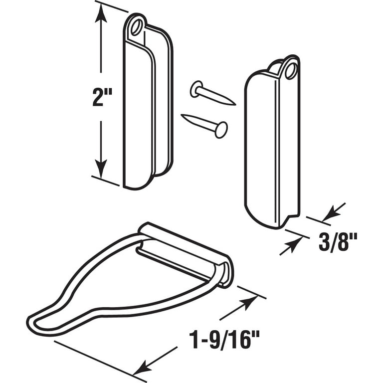 Prime-Line 0.1 in. L Painted Aluminum Zinc Casement Locking Handle 1 pk Prime-Line 0.1 in. L Painted Aluminum Zinc Casement Locking Handle 1 pk