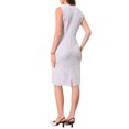 thumbnail image 3 of INSPIRE CHIC Women's Sleeveless Tweed Dress 2025 Summer Office Work V Neck Bodycon Pencil Dresses 2XL Light Purple, 3 of 5