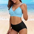 thumbnail image 4 of CONZONE Womens Period Tankini Sets 2 Peice Swimsuits for Women Menstrual Leakproof Swim Bottoms Solid Color Lightweight Summer Beach Bathing Suits, 4 of 7