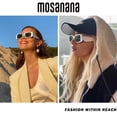 thumbnail image 3 of Gafas de sol mosanana Trendy Rectangle para mujer y hombre UV400, 3 of 6