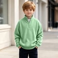 thumbnail image 4 of GigrtiJin Quarter Zip Sweatshirts for Kids Fall Winter Long Sleeve Sweatshirts Boys Girls Collared Sweatshirts 3T-14T, 4 of 6