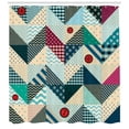 thumbnail image 3 of Ambesonne Chevron Shower Curtain, Vintage Patchwork Art, 69"Wx84"L, Multicolor, 3 of 3