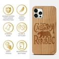 thumbnail image 4 of Case Yard Wooden Case Outside Soft TPU Silicone Slim Fit Shockproof Wood Phone Cover for Girls Boys Men and Women Supports Wireless Charging California Republic Bear Design case for iPhone-11-Pro, 4 of 7