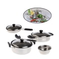thumbnail image 2 of 20Pcs Stainless Steel Pots Pans Cookware Miniature Toy Pretend Play Gift For Kid, 2 of 6