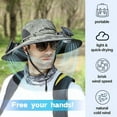 thumbnail image 2 of Colitt Fishing Hat with Fans, 2025 New Ultralight Solar Fan Sun Hat, Wide Brim Solar Fan Hat Outdoor Fishing UPF 50+, 2 of 7