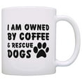 thumbnail image 1 of ThisWear Dog Lover Gift Owned by Coffee and Rescue Dogs Animal Rescue 11 ounce Coffee Mug, 1 of 4