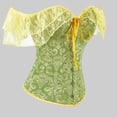 thumbnail image 3 of Women's Off-the-Shoulder Corset Top Ruffle Sleeve Sweetheart Neck Bustier Vintage Overbust Corset with Front Hook L, 3 of 5
