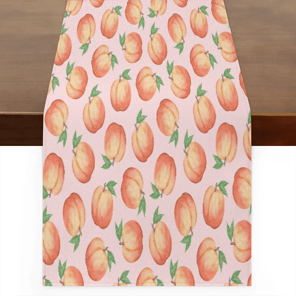 Qzaxky Table Runner Boho Table Runner Peach Bohemian Boho Outdoor Table Runner Decoration for Indoor Outdoor Home Dinner Party Wedding Decor 13 x 108 Inch
