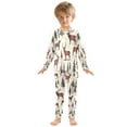 thumbnail image 6 of FORMRS Long Sleeve Top and Pants Pajama Set for Niños 2-Piece Sleepwear, Sizes 18M-8Y, Plaid Deer, 6 of 6