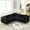 Black, variant on 5-Seater Sectional Couch, Durable and Stylish / Suitable for Apartment Decor