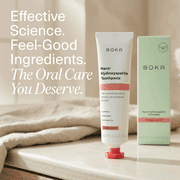 Boka Fluoride Free Toothpaste, Nano-Hydroxyapatite Toothpaste, Appropriate for Sensitive Teeth - Cinna Mint Flavor, 3.4 fl oz