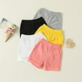 thumbnail image 3 of U·nikaka 5-Pack Baby Girl Shorts Cotton Flare Toddler Shorts Solid Color Newborn Pants, 3 of 10