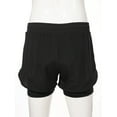 thumbnail image 4 of YEAHDOR Boys Mid Waist Double Layer Shorts Jogging Swimming Sports Shorts Black 11-12, 4 of 7