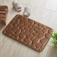 thumbnail image 2 of VerPetridure 3D Pebble Embossed Floor Mat 40X60Cm 3D Oval Flannel Carpet Living Room Entrance Bathroom Absorbent Non-Slip Mat, 2 of 3