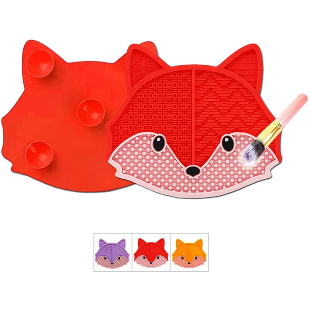 Makeup Brush Cleaning Mat, Portable Suction Cup Makeup Brush Cleaning Tool, With 5 Different Cleaning Areas, Environment Friendly Silicone Makeup Brush Cleaning Mat, Deep Clean Different Makeup Brush