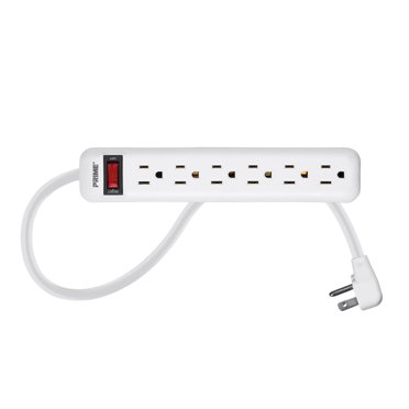 GE Pro 6-Outlet Power Strip Surge Protector, 8ft. Power Cord - 37052 ...