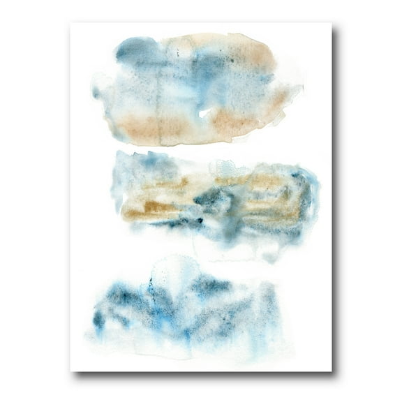 Designart ' Abstract Of Clouds Dark Blue Colored II ' Modern Canvas Wall Art Print