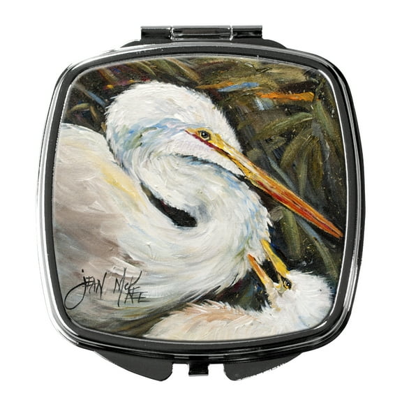 White Egret Compact Mirror JMK1227SCM