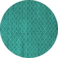 thumbnail image 1 of Ahgly Company Indoor Round Oriental Turquoise Blue Industrial Area Rugs, 8' Round, 1 of 4