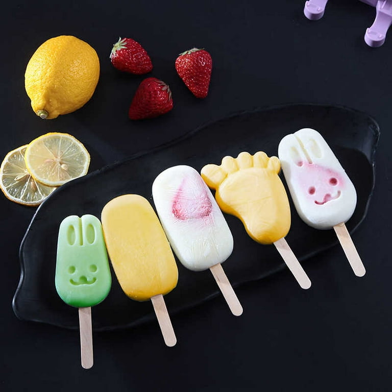 UPORS 4 10 Cavity Popsicle Silicone Molds Food Grade Homemade Kitchen  Silicone Popsicle Mold Frozen Ice Pop Cream Maker BPA Free