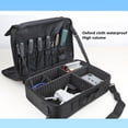 thumbnail image 1 of Bolsa de transporte para controlador RC, color negro, ajustable, con divisor, portátil, de tela Oxford, ligera, resistente, con cierre de cremallera. L, 1 of 10