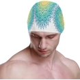 thumbnail image 2 of FYBTO Swimming Cap Ethnic Retro Mandala Unisex Adult FYBTO Polyester, 2 of 4